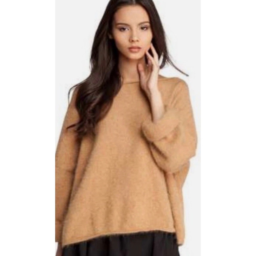 Juicy Couture Angora Sweater Jocelyn One Size Boxy Slouchy Fuzzy Boat Neck